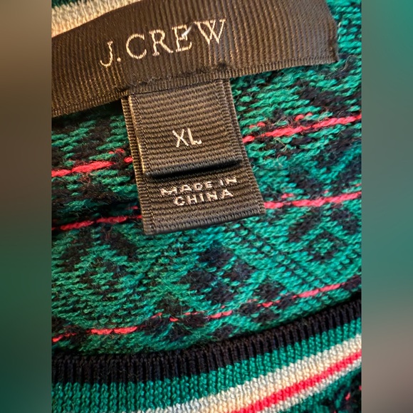 j crew tippi sweater In Festive Fair Isle Merino Wool Size XL - Picture 4 of 5
